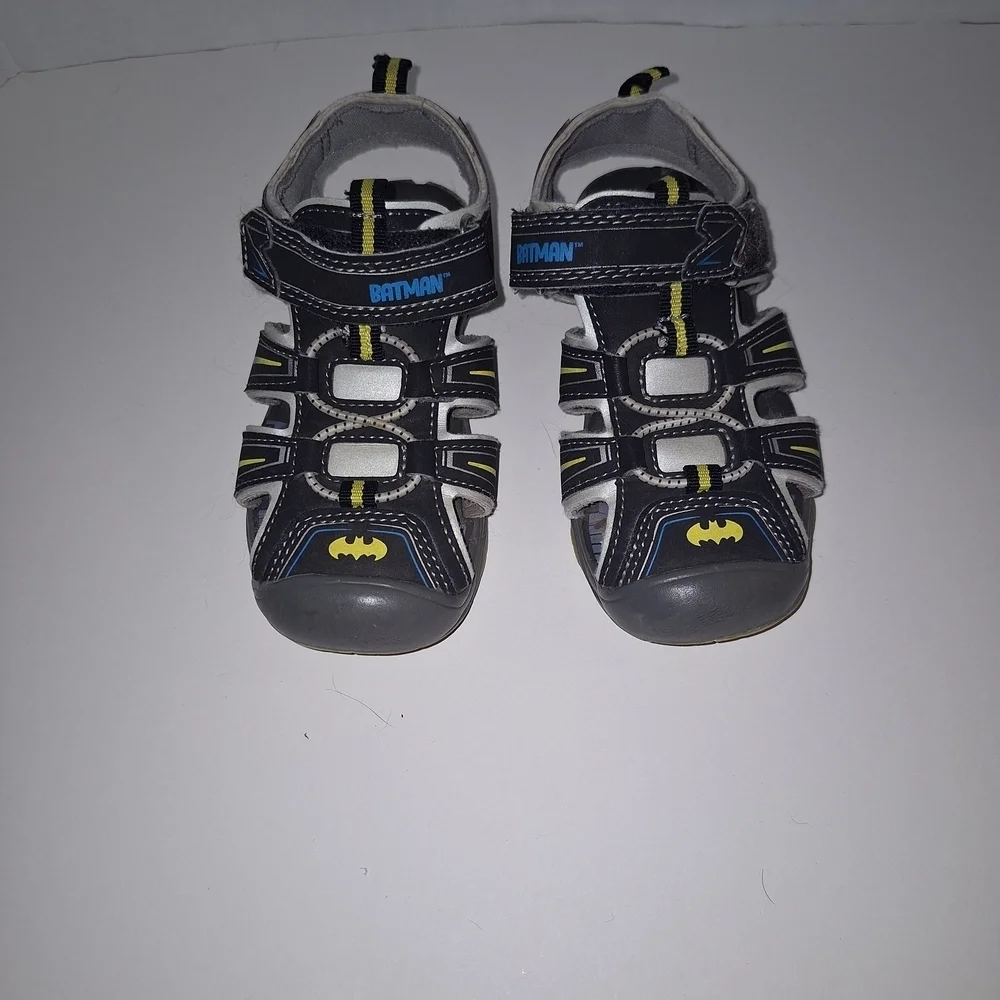 Batman Kids Sandals - Black, Yellow, and Blue